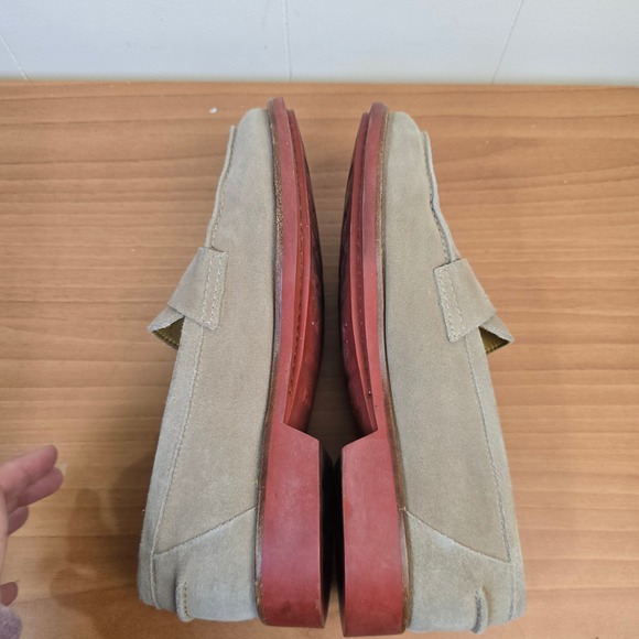 Polo Ralph Lauren Mens 10 Suede Leather Penny Loafers Shoes Brick Rubber Sole - Picture 4 of 11